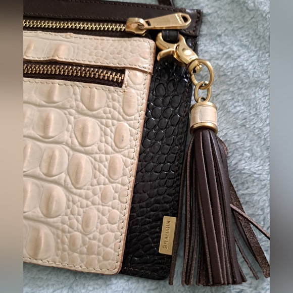 Brahmin Black and Cream Crossbody Bag - Picture 6 of 9